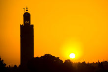 vista de la Katoubia, icono de la ciudad de Marrakech