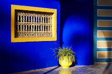 Vista de una de las fachadas de los jardines Majorelle